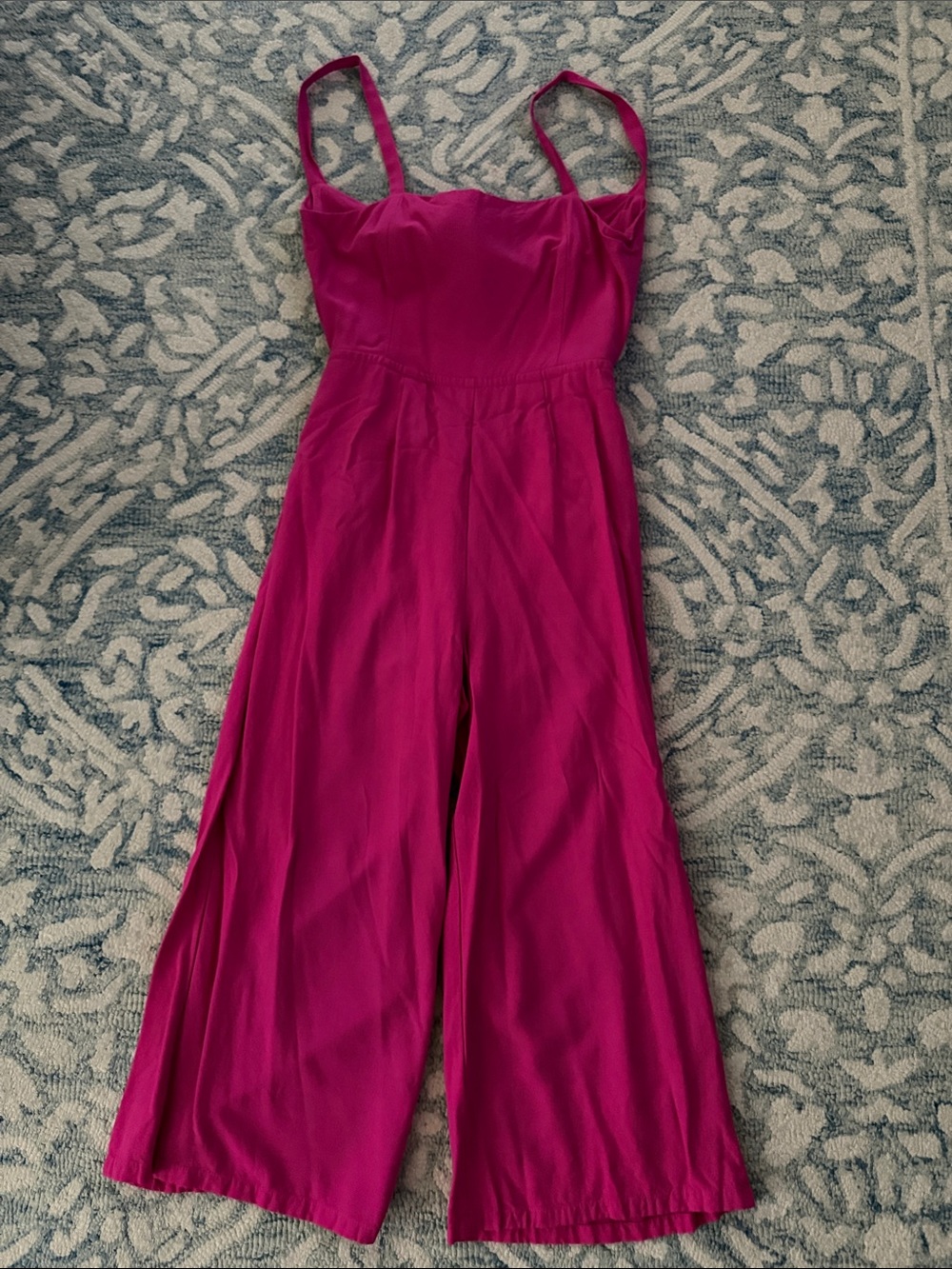 Vici Magenta Wide-Leg Strap Jumpsuit